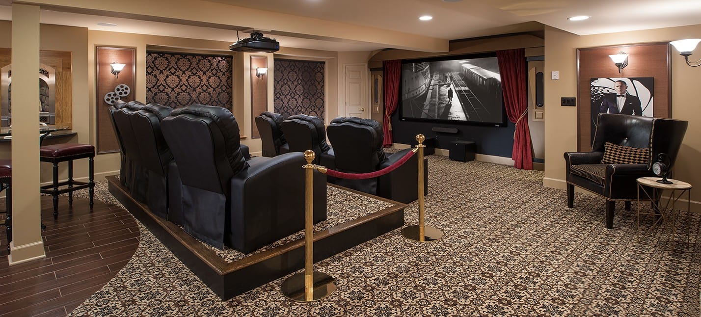 Entertainment Room Home Theater- Art Deco Theme