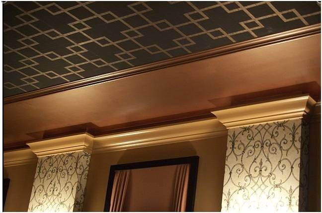 Home Theater - Ceiling and Column Treatment