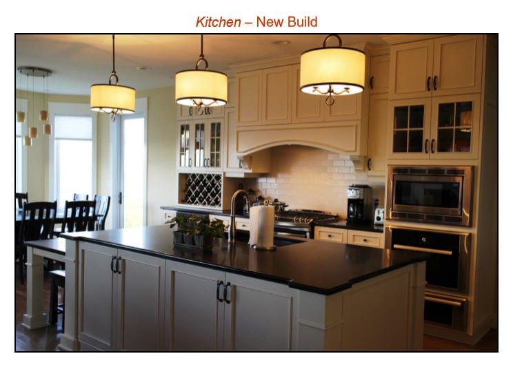 Kitchen - New Build - white cabinets, subway backsplash